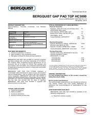 Technical Data Sheet BERGQUIST GAP PAD TGP .